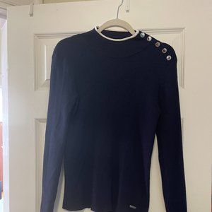 Calvin Klein Women's Blue Turtleneck Sweater